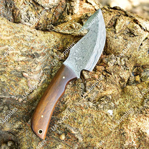 มีดสกินเนอร์ดามัสกัสทำมือสุดหรู ด้ามไม้พะยูงตามหลักสรีรศาสตร์ รับผลิตตามสั่ง ขายส่ง สำหรับตั้งแคมป์ ล่าสัตว์ ตกปลา พกพาสะดวก พร้อมปลอก - Product Image 3