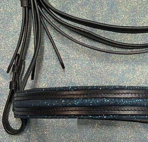 Brida para Caballo HM GLOBAL Premium, Talla Full Cob, Cuero DD de Alta Calidad, Narquera Elevada, Frontal con Brillo, para Equitación - Product Image 2