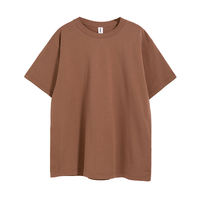 T-shirt en coton tricoté pour homme, coupe ample, couleur unie, manches courtes, col rond, décontracté, teinture unie, longueur normale, séchage rapide, respirant