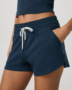 Shorts de survêtement tendance en molleton de coton pour femme, taille haute élastique, pour la détente, vente en gros, forte demande - Product Image 4