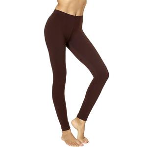 Meilleur prix d'usine, leggings pour femmes respirants en coton 95% et élasthanne 5%, couleur espresso, pour le sport, la remise en forme et le yoga - Product Image 2