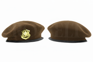 100% Polyester Wool Blend Peak Cap Classic <b>Beret</b> Style Hat Adjustable Outdoor Uniform Accessory Headwear Gold Embroidery Hats - Product Image 6