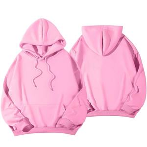 Wholesale Winter Casual <b>Large</b> Size Unisex <b>Hoodies</b> 100% Cotton Pullover Custom Logo Front Sweatshirt for Men Women - Product Image 2