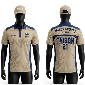 Polo de golf pour homme en polyester et élasthanne premium 180 GSM, rose marine dégradé, panneau respirant, impression par sublimation, logo personnalisé. - Product Image 4