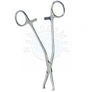 Pinzas para Sujetar Huesos Dingman de 7.5 Pulgadas, Mandíbulas Angulares Dentadas 2x2, Dientes Afilados, Acero Inoxidable, Instrumento Quirúrgico Ortopédico - Product Image 3