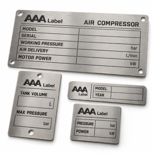 Placa de Identificación de Acero Inoxidable Personalizada para Equipos Industriales OEM - Product Image 2