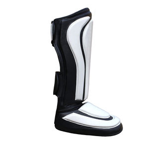 Protège-tibias de boxe et de football en cuir de haute qualité pour hommes et femmes, à prix abordable, pour adultes, avec protection de la plante du pied et de la cheville - Product Image 4