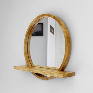 Miroir mural en bois en forme d'arche, miroir mural décoratif classique en bois pour entrée et couloir, miroir suspendu en gros - Product Image 4