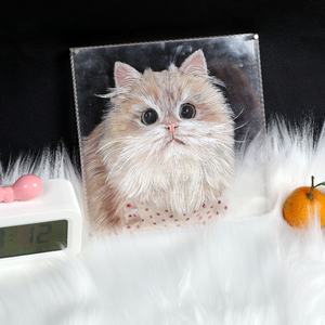 ภาพวาดสัตว์เลี้ยงแบบสั่งทำพิเศษ วาดด้วยมือ สไตล์โมเดิร์น ใช้สีน้ำมันและอะคริลิก <span class=keywords><strong>3</strong></span> มิติ จับภาพทุกมุมที่สมจริง แสดงให้เห็นความเป็นจริงของสัตว์เลี้ยงของคุณ - Product Image 1