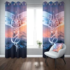 Luxury 122 X 152 cm Polyester Printed Floral Curtain Eco-Friendly Flame Retardant with Grommets Ready-Made for Home Hotel Use - Product Image 2