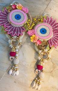 Adorno de Pared de Tela con Ojo Turco Hecho a Mano, Decoración Interior Elegante para Celebraciones Festivas, Cumpleaños y Bodas - Product Image 4