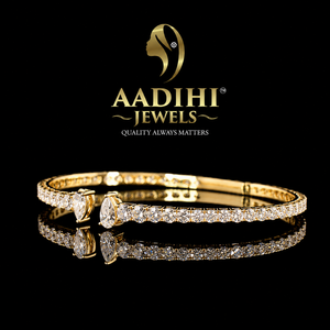 18K <b>Solid</b> Gold Lab Grown Diamond Men's <b>Bracelet</b> Round Brilliant & Pear Cuts 2+5 CT Rhodium Plated IGI Certified Luxury - Product Image 3