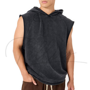 Sudadera sin Mangas para Hombre, Corte Regular, Estilo Deportivo, para Gimnasio, Moda Urbana, Moderna, Suave, Otoño, Poliéster/Algodón - Product Image 2