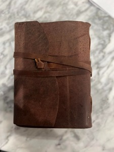 Carnet de croquis en cuir véritable vintage, reliure cousue, couverture rigide, format B6, journal de voyage pour le dessin, cadeau - Product Image 2