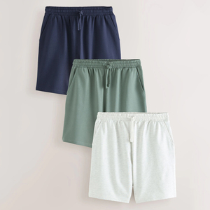 Wholesale Rate Newest Design Navy Green Ice Grey Lightweight Outer Wear Shorts 3 Pack <b>Hip</b> Hop 100 Percent Cotton Men's Shorts - Product Image 1