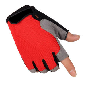 Gants de sport demi-doigts Geo Brothers en vinyle et maille respirante, légers, pour entraînement fitness, unisexe, noir, orange, gris, fermeture à enfiler - Product Image 6