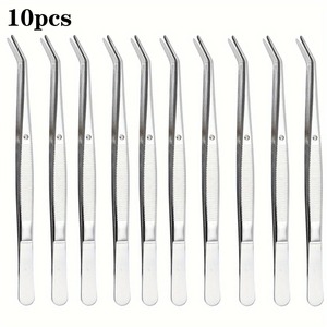 Pinzas con Puntas Dentadas, Alicates Metálicos Duraderos para Agarre Preciso, Herramientas de Laboratorio y Manualidades, Juego de Pinzas de Acero Inoxidable - Product Image 5