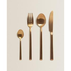 Juego de cubiertos y vajilla dorados y plateados para decoración de bodas, de acero inoxidable, de alta calidad, para la mesa de la cena. - Product Image 1