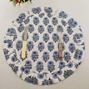 Napperons modernes réversibles à imprimé floral pour table à manger jetable Banquet maison cuisine événements de mariage décor à volants - Product Image 1