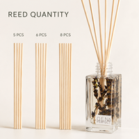 Diffuseur de parfum en verre décoratif botanique 100 ml, parfum personnalisé et étiquette privée OEM
