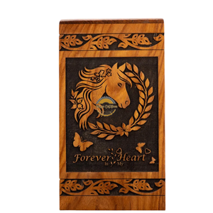 Handcrafted hourse wave urn & Natural Wood Cremation Urn Ashes <b>Box</b> Artistic Funeral <b>Memorial</b> <b>Keepsake</b> by AYAANS - Product Image 1