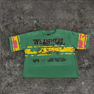 Camiseta Oversize Personalizada con Lavado Ácido para Hombre, Estampado Gráfico Vintage, Algodón, Estilo Urbano, Estampado Puff, Tejido Pesado, Fabricante OEM - Product Image 4