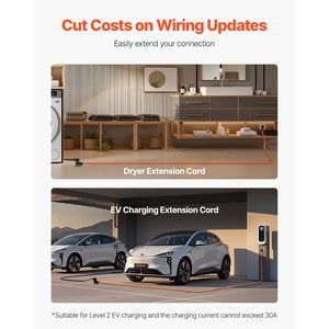 Cavo di prolunga per asciugatrice NEMA 14-30P/14-30R, 15 m, 125V/250V 30A, con cavo in rame puro STW 10AWG/4C a 4 poli, 100% rame puro - Product Image 2