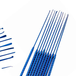 Instruments de Neurochirurgie – Kit Manuel 19 PIÈCES – Spatules Micro en Titane, Dissecteurs, Micro Curettes, Crochets à Nerfs, Crochets Vasculaires - Product Image 2