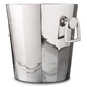 Cubo de hielo de acero inoxidable de doble pared de primera calidad con tapa y asa, acabado martillado, accesorio de bar aislado al mejor precio - Product Image 3