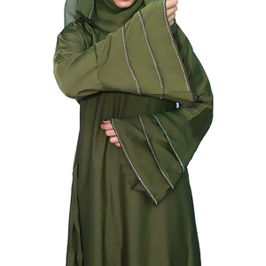 Abaya para mujer, vestido islámico musulmán de longitud completa, corte holgado, manga larga, ropa elegante y cómoda, adecuada para viajes diarios - Product Image 4