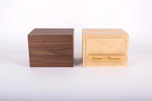 Caja de Recetas de Madera, Caja de Recetas Moderna y de Lujo, Madera de Abedul o Nogal, Adecuada para Tarjetas, Regalo de Inauguración, Organizador de Recetas Vintage - Product Image 2