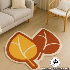 Tapis géométrique de qualité supérieure en laine/viscose tufté à la main / Beige, adapté aux animaux domestiques, antidérapant, à prix avantageux INDIAN TEXTILES H/L - Product Image 1