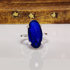 Anillo de Tanzanita, Plata 925, Anillo Azul Hecho a Mano, Joyería Elegante, Anillo Delicado - Product Image 1