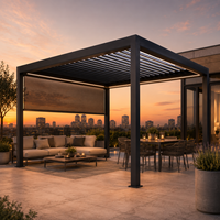 Pergola en aluminium pour jardin, abri extérieur imperméable et robuste pour patio, cour, villa, hôtel