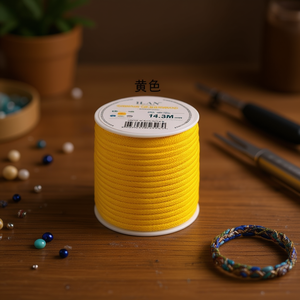 Cordón Marinero Ilan de 4mm y 14.3m, Amarillo, para la Elaboración de Joyería - Product Image 2
