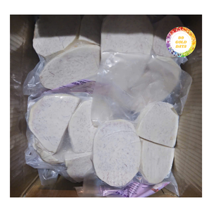Trozos de taro congelados, cortados uniformemente, de color morado, para procesamiento de postres y servicio de alimentos. - Product Image 1