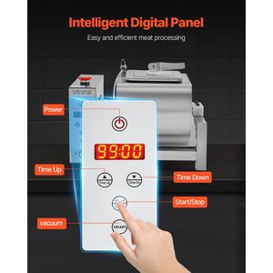 Marinatore Automatico a Rotazione Bidirezionale in Acciaio Inox da 10L, Macchina per Marinare la Carne, Attrezzatura per la Lavorazione degli Alimenti - Product Image 4