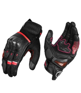<b>Black</b> <b>Leather</b> Motorbike Racing <b>Gloves</b> Full Finger Motorcycle Riding <b>Gloves</b> Protective Breathable Touchscreen Unisex - Product Image 5