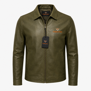 100% Leather Material Full Sleeves Street Wear Professional Hot Sale <b>Men</b> New Design Breathable Leather <b>Jacket</b> OEM Serviced - Product Image 4