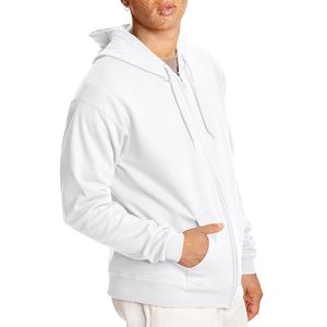 Sajjawal Sweat à capuche unisexe en molleton 100% coton épais, coupe classique, avec fermeture éclair, couleur unie, style Hip Hop, hiver, imperméable, écologique - Product Image 4