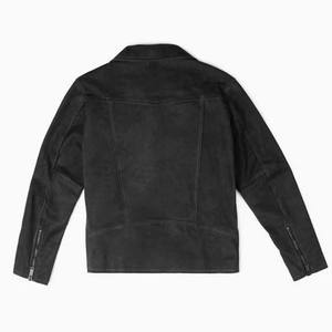 Chaqueta de Cuero Genuino Suave para Hombre, Chaquetas de Cuero de Alta Calidad al por Mayor con Logotipo Personalizado, Chaqueta para Hombre - Product Image 3