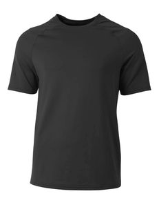 T-shirt pour homme, coupe classique, col rond, manches courtes, couleur unie, polyester et coton, style décontracté, tissu jersey tricoté, personnalisable - Product Image 3