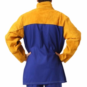 Premium Quality Cowhide Split Leather Welding <b>Jacket</b> Leather Industrial Safety Heavy Duty Fire Heat <b>Spark</b> Resistant for Body - Product Image 1
