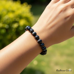 Handmade AAA Banded Agate Round Bead Bracelet – Polished Gemstone Stretch Bracelet <b>for</b> <b>Men</b> & Women - Product Image 4