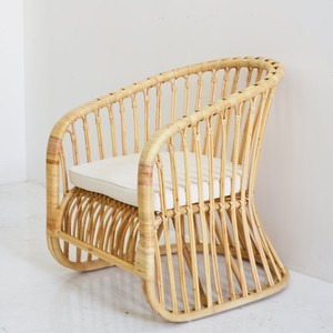 Chaises de jardin contemporaines en rotin naturel, mobilier d'extérieur luxueux pour maisons et hôtels, tapis durable, écologique et personnalisable - Product Image 1