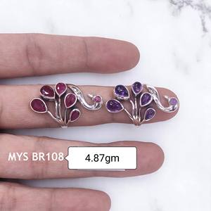 Bague en argent sterling 925 avec motif paon, faite à la main, sertie de pierres précieuses, bijoux fins, style traditionnel, tendance, vente en gros pour femmes - Product Image 1