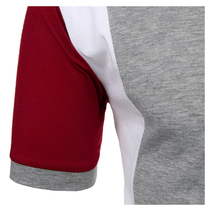 Chemise en coton pour homme à coupe classique, imprimée sur mesure, manches courtes, gris, rouge, blanc, tricotée, respirante, séchage rapide, col roulé, décontractée, sport - Product Image 4