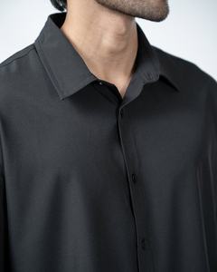 Men's Summer Flannel Oversized <b>Half</b> Sleeve Dropped Shoulder Casual <b>Button</b> <b>Shirt</b> Multiple Colors OEM ODM Wholesale Manufacturer - Product Image 2