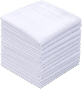 Pañuelos de Algodón Blancos, Cuadrados, Suaves, Delicados con la Piel, para Uso Casual en las Cuatro Estaciones - Product Image 1