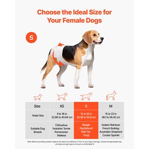 Pannolini Monouso Super Assorbenti per Cani Femmine, Impermeabili a 360 Gradi con Indicatore di Umidità, Pannolini Stampati per Cani - Product Image 2